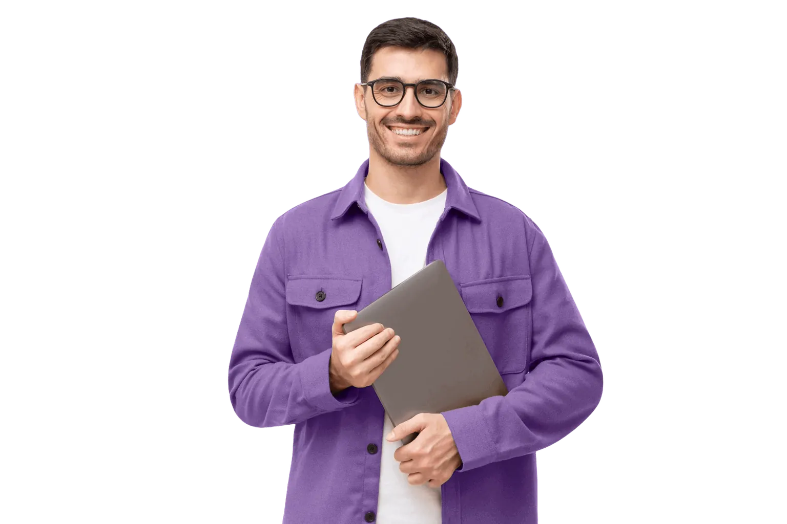 Student with a laptop and backpack, ready to learn online with TutorDock